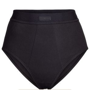 Cotton rib high waisted brief